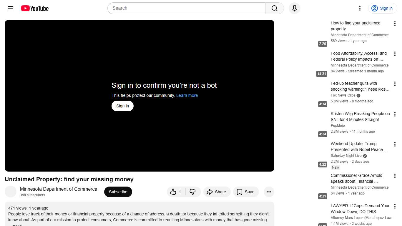 Unclaimed Property: find your missing money - YouTube