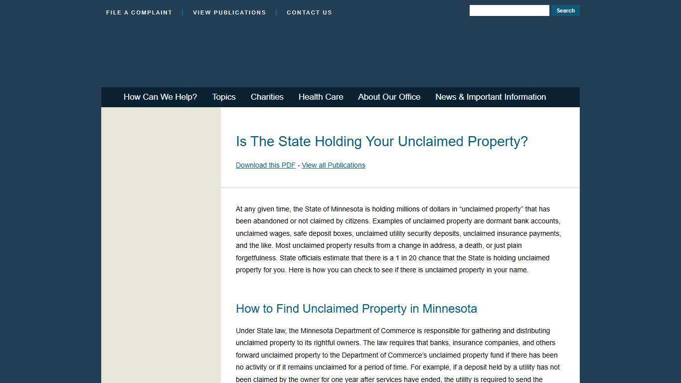 Unclaimed Property